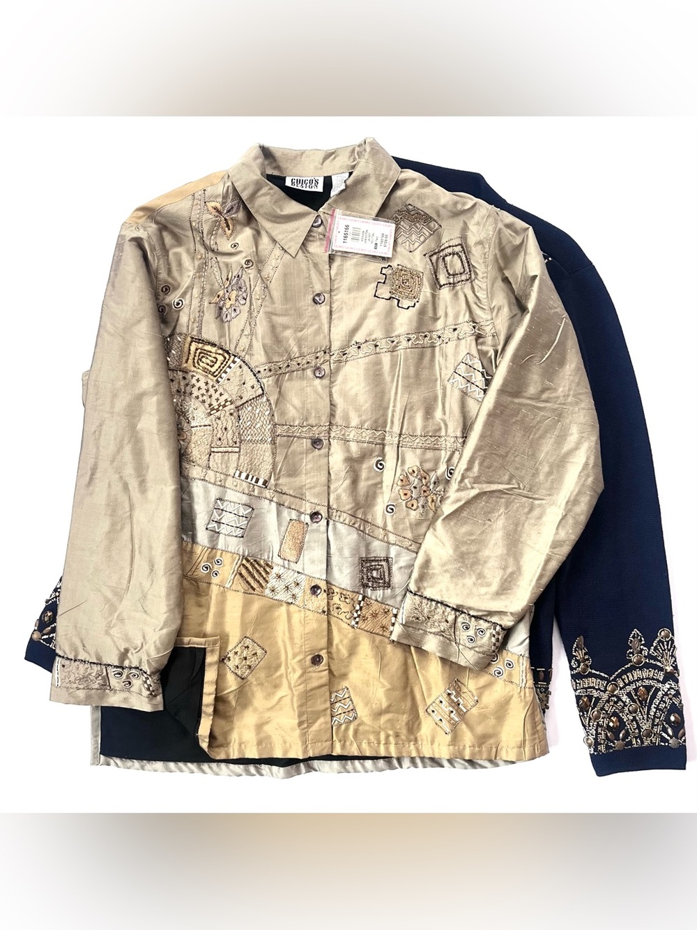 Four (4) New Women’s Chico’s Bundle — Button Up Shirt, Blouse, Jacket & Cardigan - Picture 9 of 15